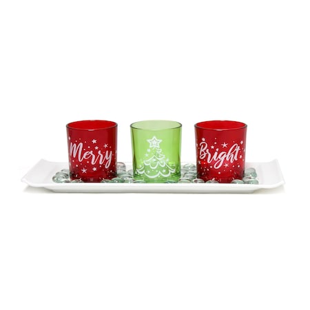 Merry & Bright Christmas Candle Set Of 3